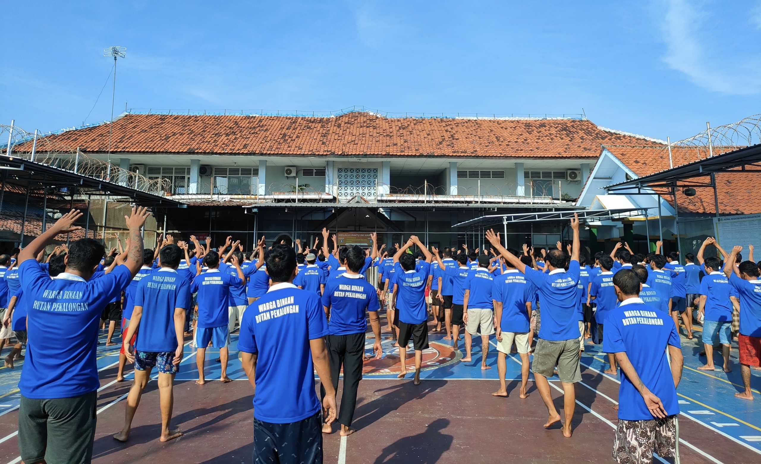 Senam Bersama, WBP Rutan Pekalongan Jaga Fisik dan Mental Tetap Prima