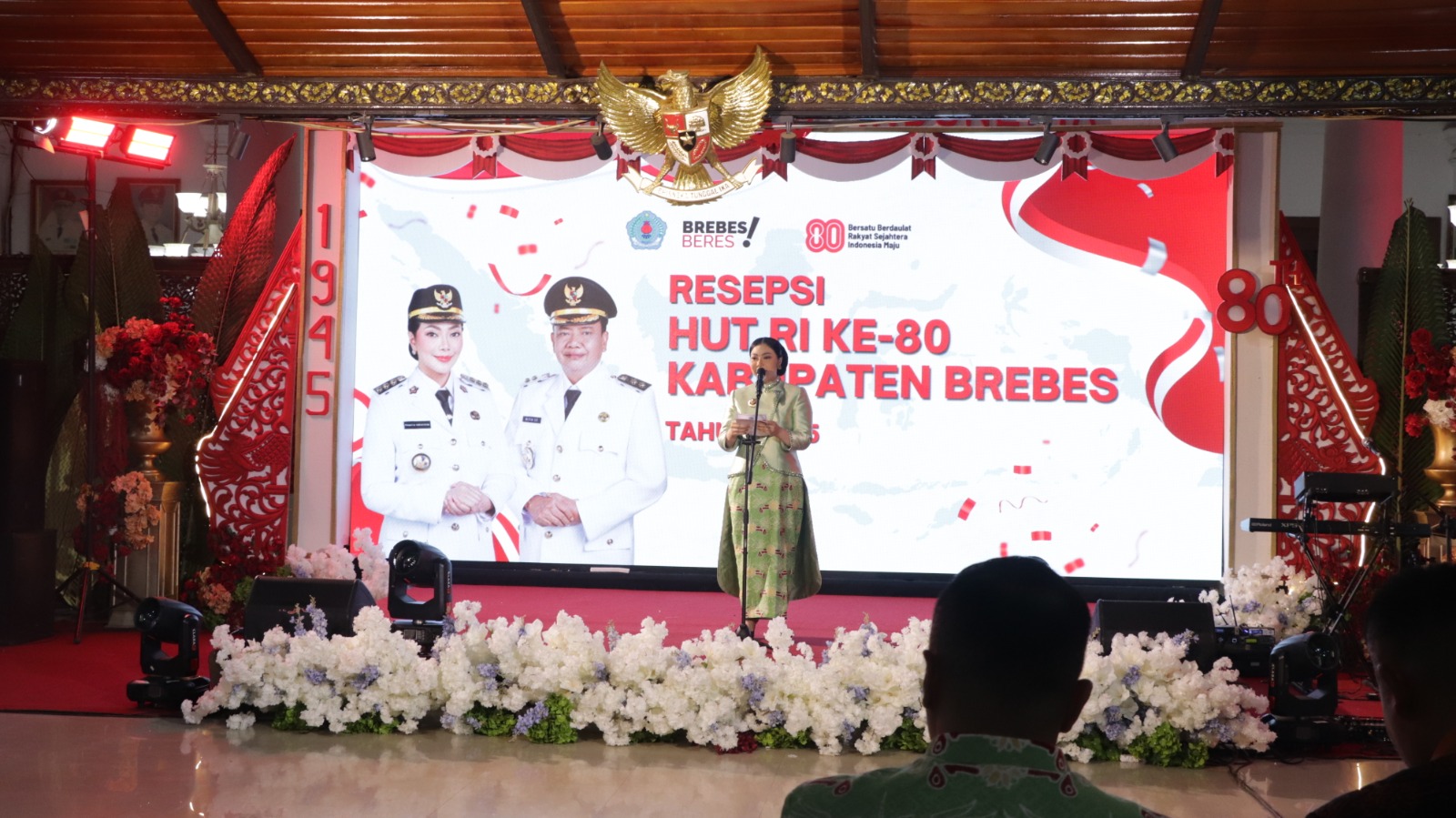 Bupati Paramitha Tegaskan Persatuan di Resepsi Kenegaraan HUT ke-80 RI Brebes