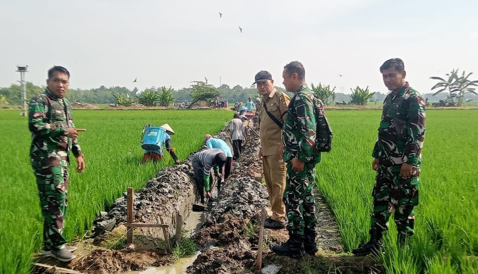 Dandim Pemalang Cek Perbaikan Saluran Irigasi, Pastikan Pekerjaan Tepat Waktu