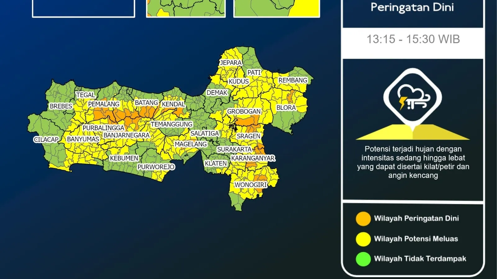 BREAKING NEWS : Peringatan Dini Cuaca Ekstrem di Pantura Jateng, Warga Tegal, Pemalang dan Brebes Diminta Waspada