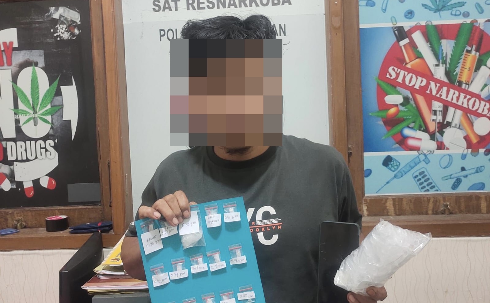 Popi Diringkus, Sabu 12,71 Gram Siap Edar Digagalkan Satres Narkoba Polres Pekalongan