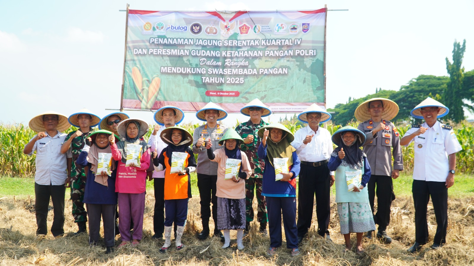 Polres Tegal Tanam Jagung Serentak Optimalkan Potensi Daerah Pertanian