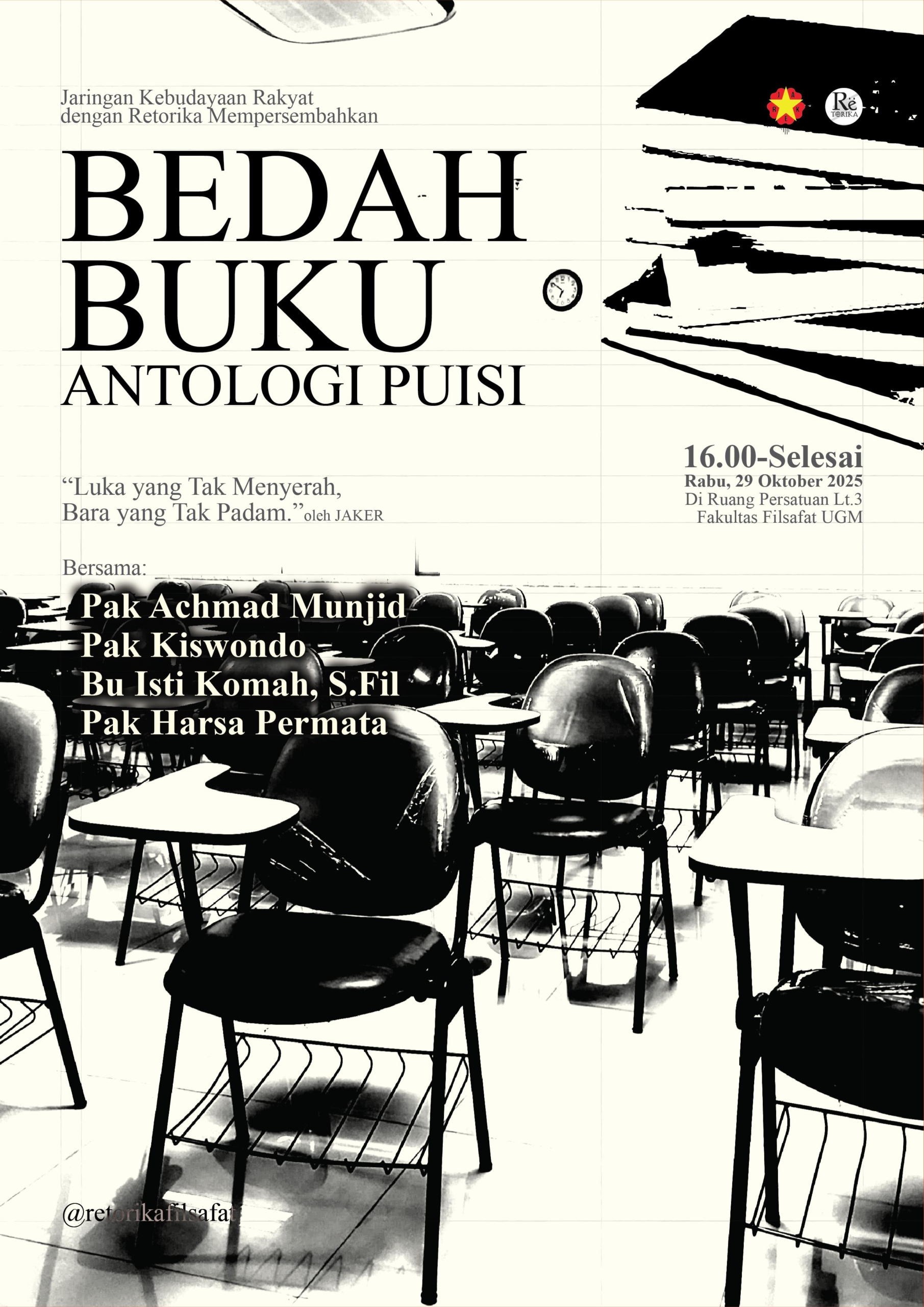 Yuk, Ikuti Bedah Buku Antologi Puisi “Luka yang Tak Menyerah, Bara yang Tak Padam”