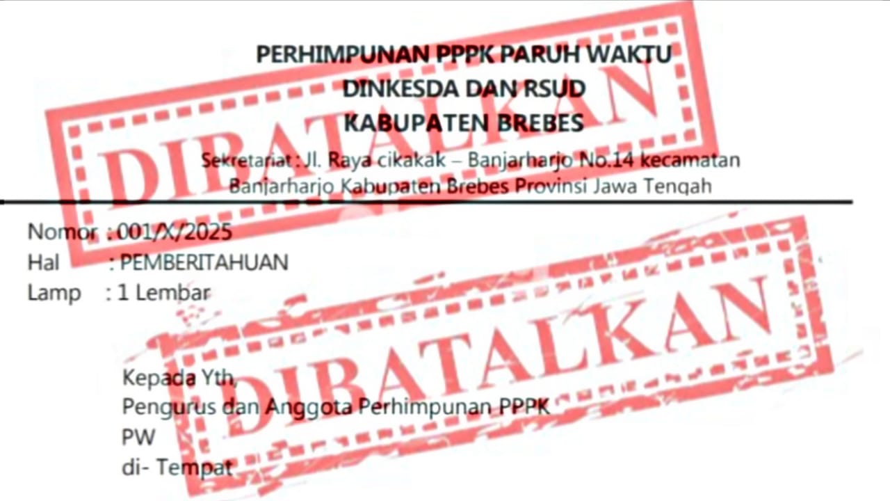 Surat Iuran PPPK Dibatalkan, Komisi IV DPRD Brebes Tegaskan Tak Terlibat