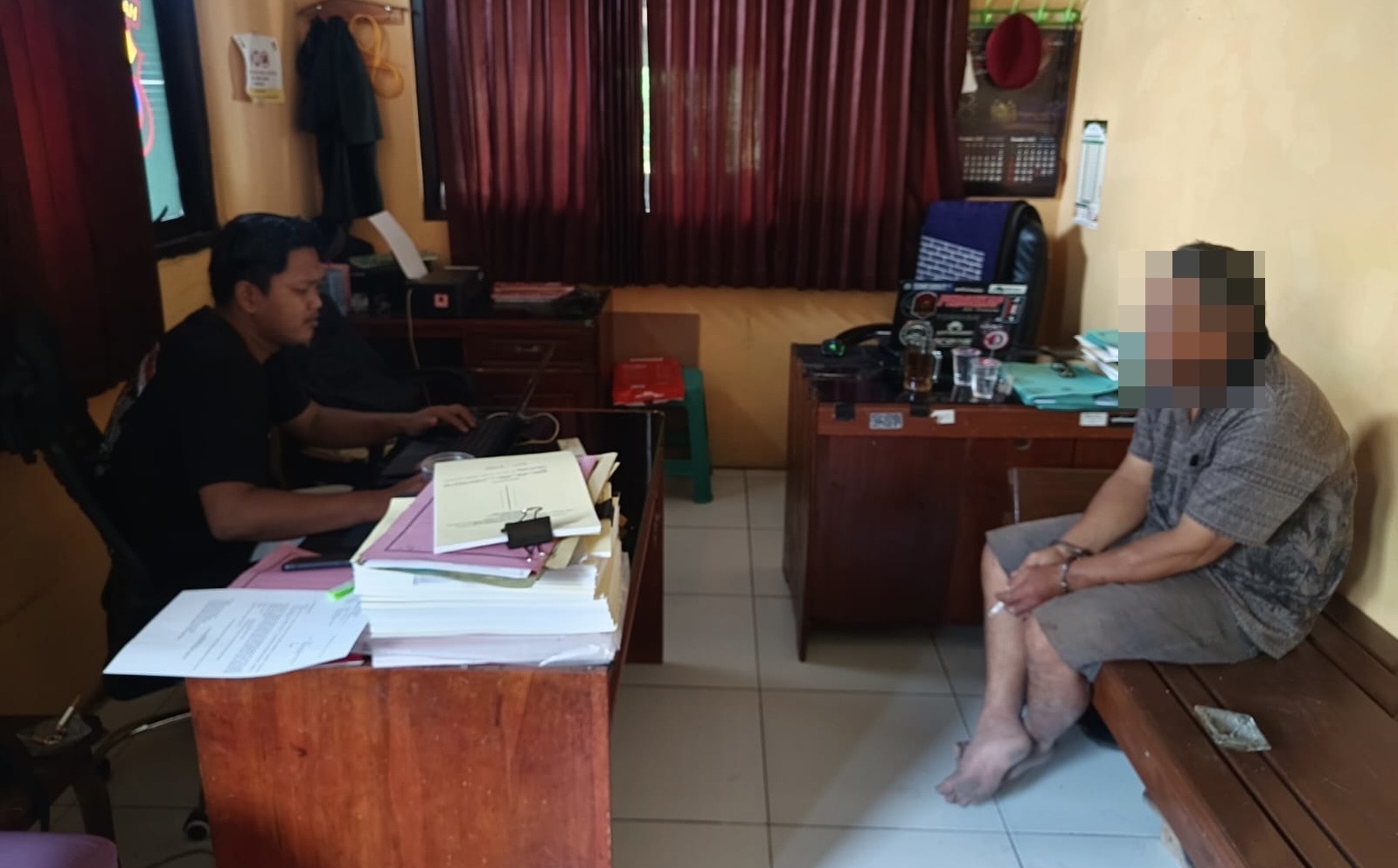 Apes, Residivis Curanmor Terjebak Alarm Benang dan Tutup Pakan Burung Warga