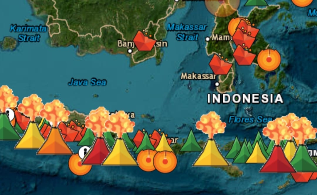Aktivitas 4 Gunung Api di Indonesia Meningkat , 2 Berada di Wilayah Jateng