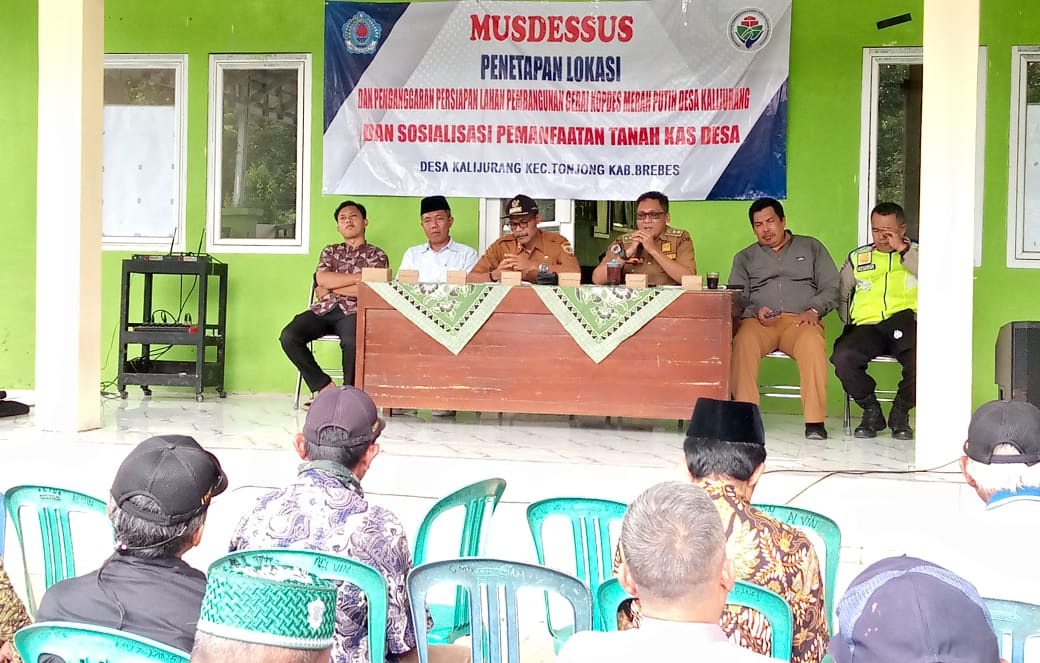 Desa Kalijurang Brebes Bangun Koperasi Merah Putih di Tanah Bengkok, Gandeng BUMN Ketahanan Pangan 