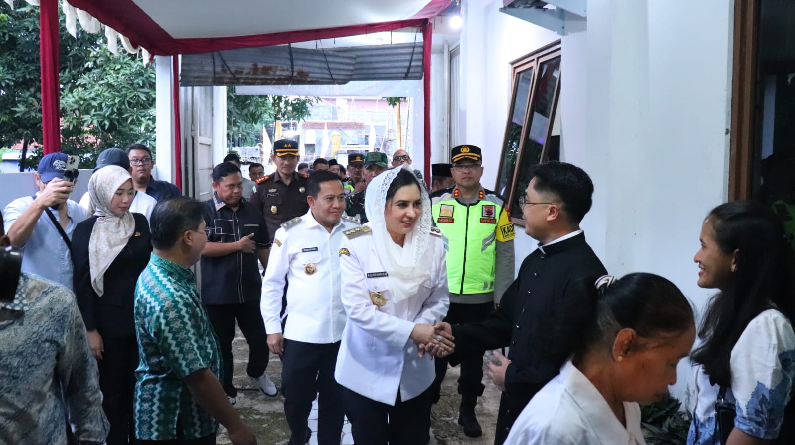Bupati Fadia dan Kapolres Pekalongan Cek Pospam hingga Gereja