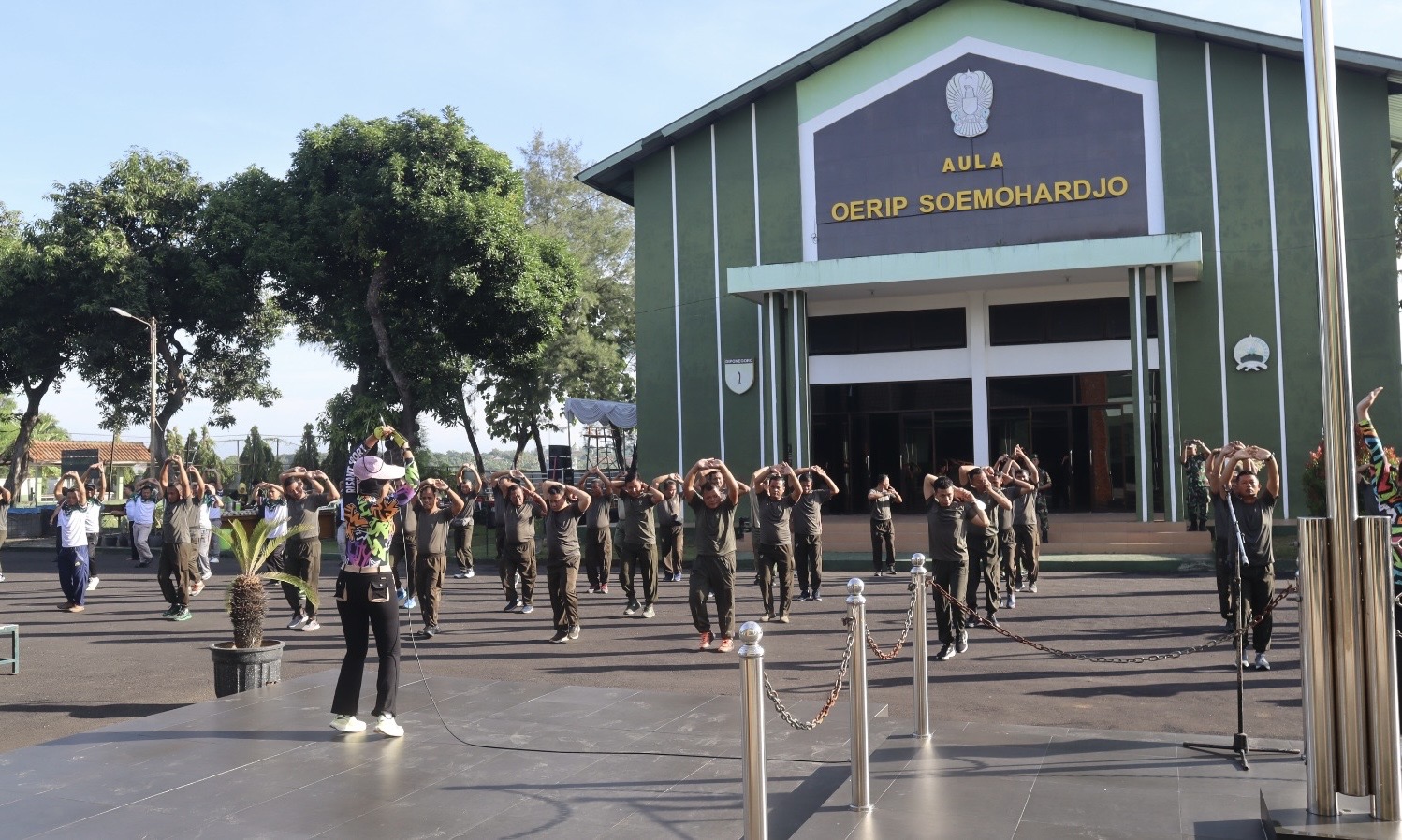 Kodim 0711/Pemalang Gelar Senam Bersama Awak Media