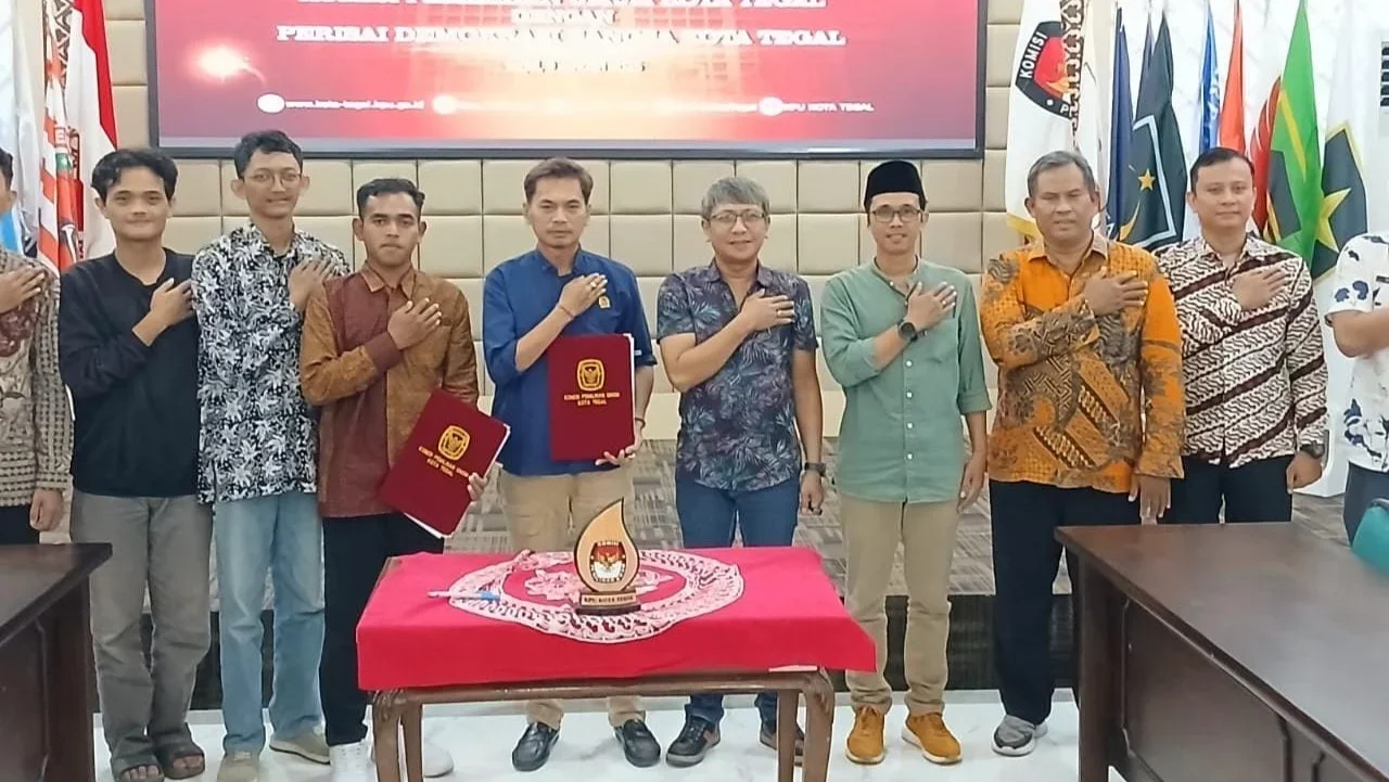 KPU Kota Tegal dan Lembaga Pemantau Pemilu Perisai Demokrasi Bangsa