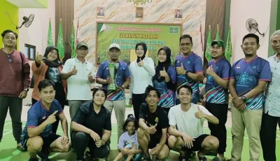 Fun Game Bulu Tangkis MWC NU Kramat Tegal, Mejasem Barat Juara 3