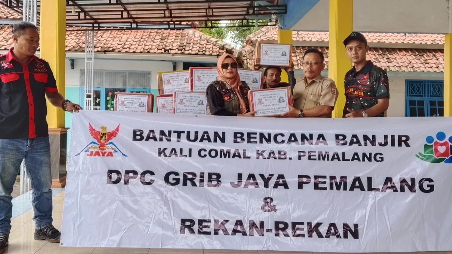 GRIB Jaya Kabupaten Pemalang menyalurkan bantuan kemanusiaan kepada warga terdampak.