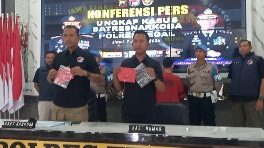 Satresnarkoba Polres Tegal Tangkap 2 Buruh Harian Lepas, Diduga Edarkan Narkotika