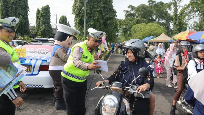 Polres Pekalongan Sosialisasi Ops Keselamatan Candi 2026 di CFD Kajen
