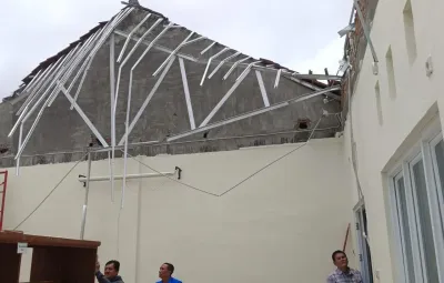 Baru Dibangun, Atap Gedung Baru SMA Negeri 3 Pekalongan Ambruk
