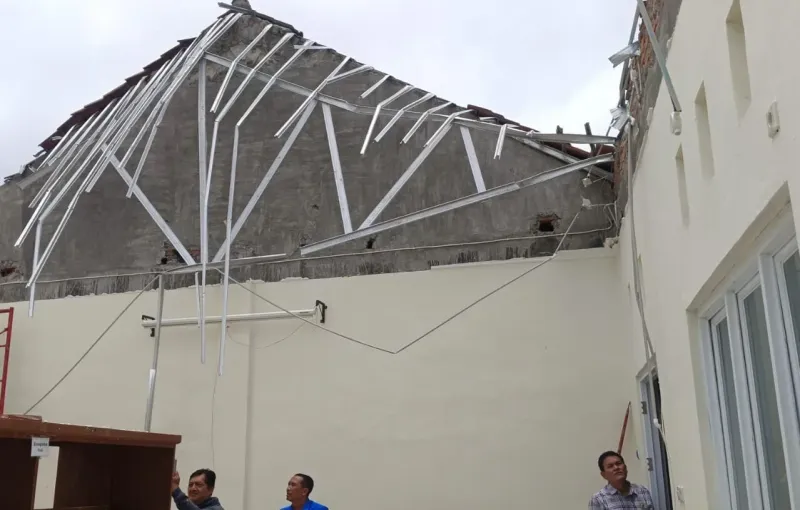 Baru Dibangun, Atap Gedung Baru SMA Negeri 3 Pekalongan Ambruk