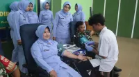 Persit KCK Cabang XXI Kodim Pemalang Gelar Bakti Sosial Donor Darah
