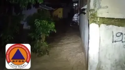 Sungai Ketiwon Tegal Meluap, BPBD dan Kelurahan Panggung Siaga