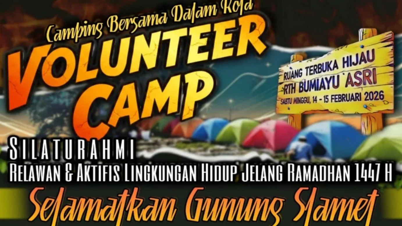 Relawan Akan Gelar Volunteer Camp di RTH Bumiayu, Bahas Penyelamatan Gunung Slamet