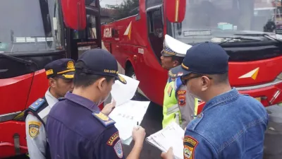 Jelang Mudik Lebaran, Dishub Batang Gelar Ram Check Pastikan Bus Layak Jalan