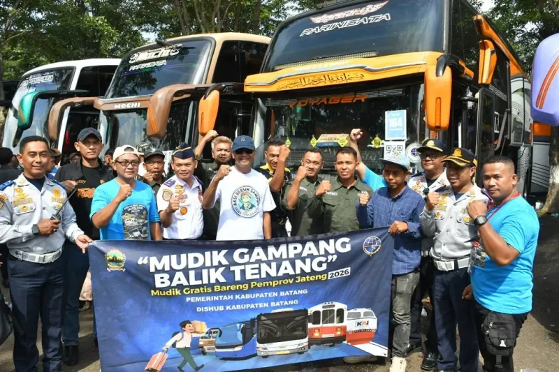 Wakil Bupati Batang Lepas Ratusan Pemudik Batang dari Jakarta