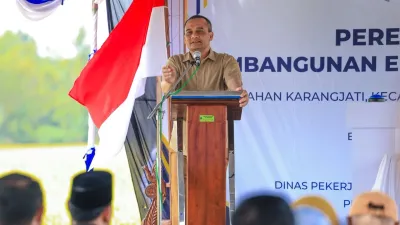 Gubernur Ahmad Luthfi Resmikan Embung Karangjati, Siap Airi 40 Hektare Sawah