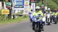 Kapolres Pekalongan Pimpin Patroli Bermotor, Sisir Objek Wisata Lolong hingga Danau Al Kautsar