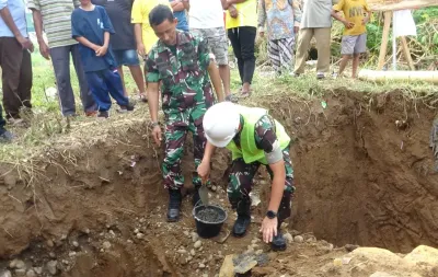 Kodim Pekalongan Groundbreaking Jembatan Gantung Garuda