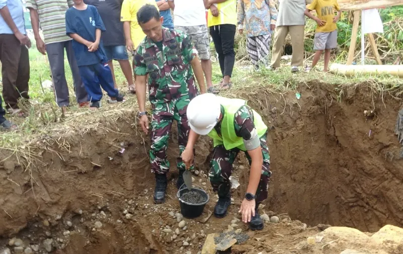 Kodim Pekalongan Groundbreaking Jembatan Gantung Garuda