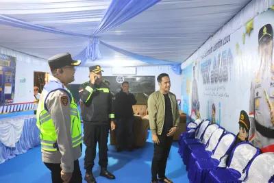 Kesiapan Pos Pengamanan Mudik Lebaran di Brebes Dicek