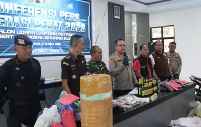Perayaan Syawalan, Polres Pekalongan Sita 66 Balon Udara dan Petasan