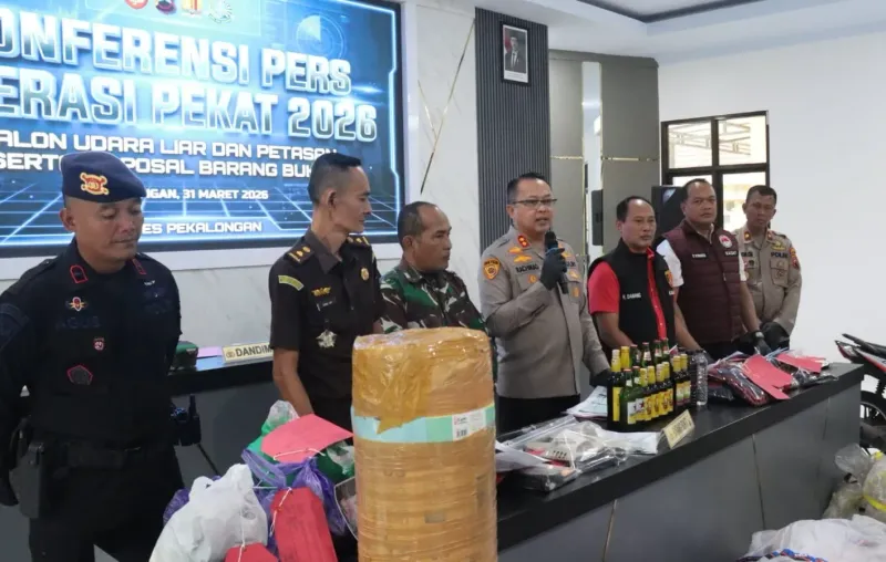 Perayaan Syawalan, Polres Pekalongan Sita 66 Balon Udara dan Petasan