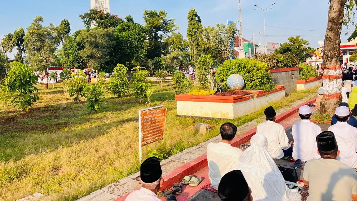 Tempat Tragedi Pohon Tumbang Saat Salat Idul Fitri 2025 di Komplek Alun-Alun Pemalang, Kosong Tanpa Jamaah