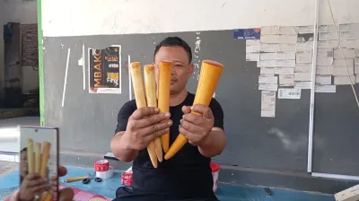 Dari Cangkang Telur, Susu, dan Madu, Pria Asal Tegal Ini Sulap Jadi Pipa Gading