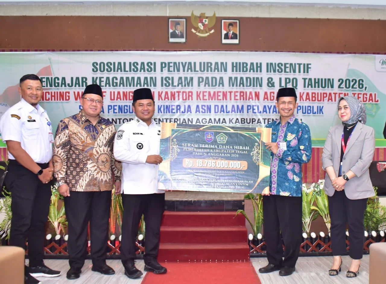 Insentif Guru Keagamaan Naik Jadi Rp 2 Juta Per Tahun,  Bupati Tegal Perkuat Kesejahteraan Pengajar Madin dan LPQ
