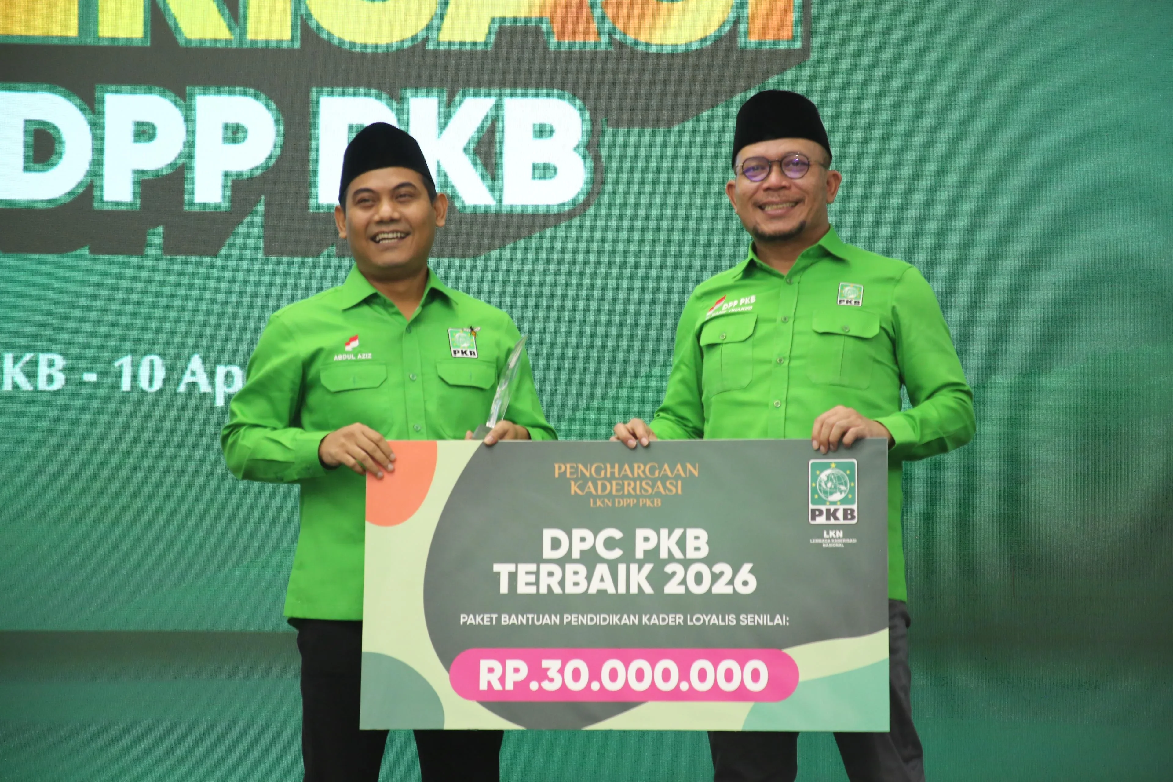PKB Kabupaten Tegal Terima Penghargaan DPC PKB Terbaik se-Indonesia