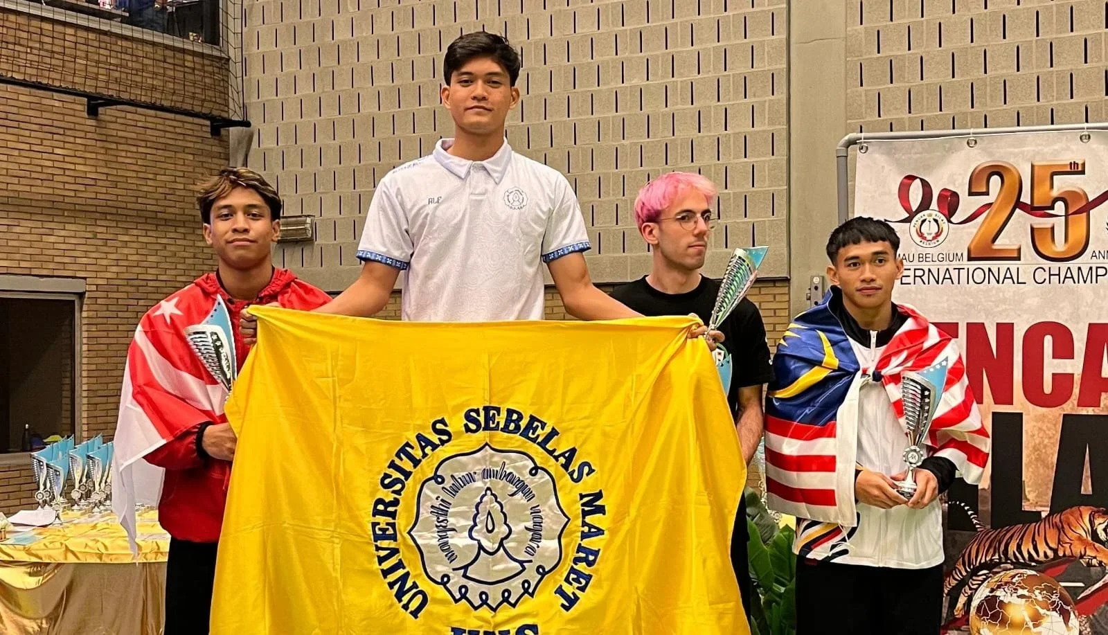 Pesilat Kota Tegal Raih Emas di Belgia Open 2026, Indonesia Raya Bergema di Schoten