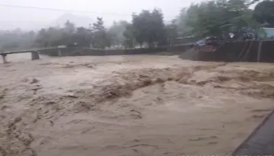 Selesai Diperbaiki, Bendungan Cipero Warureja Tegal Kembali Diterjang Banjir