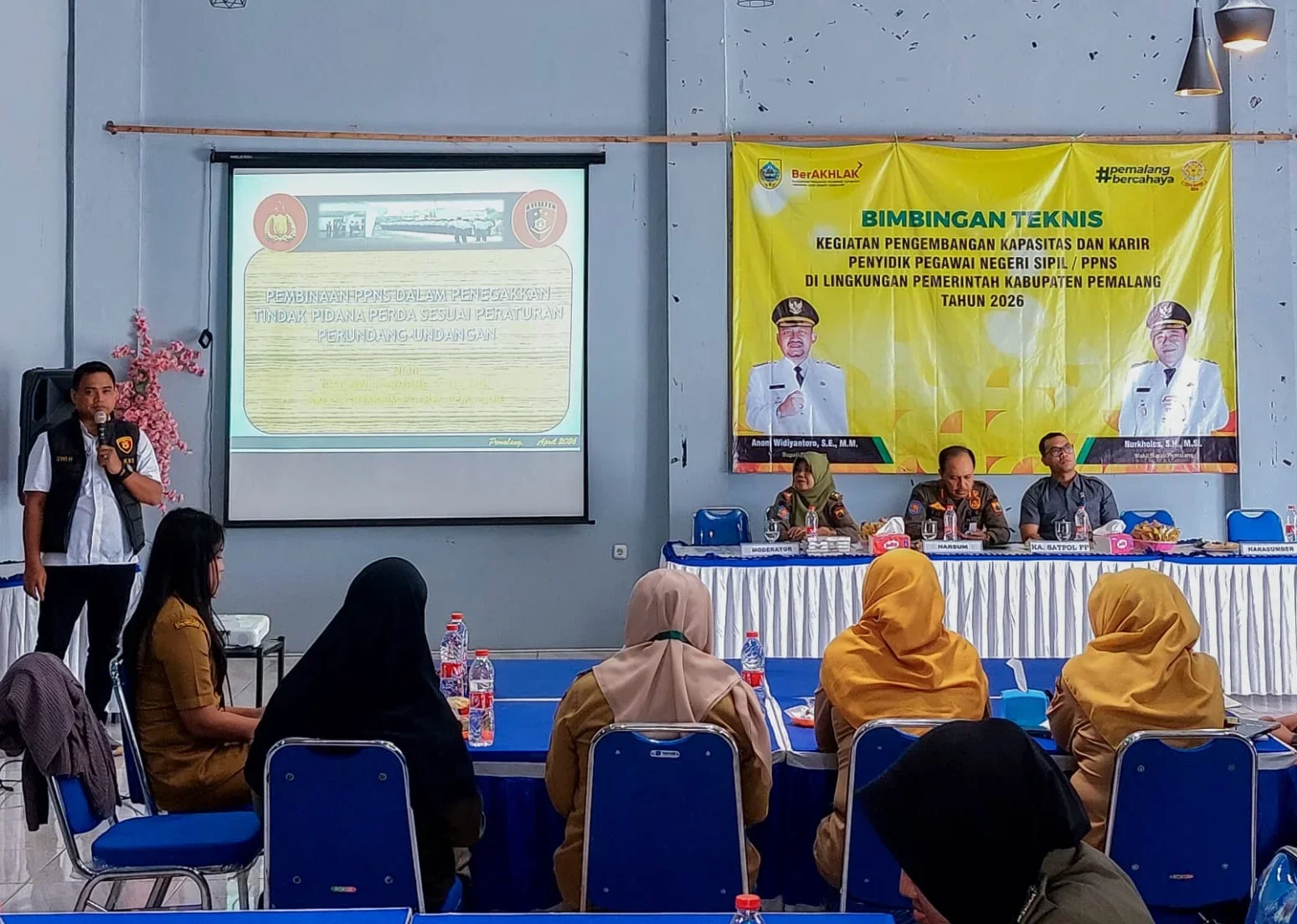 Kepolisian dan Pengadilan Berikan Bimtek PPNS Satpol PP dan Damkar Pemalang Soal Tipiring