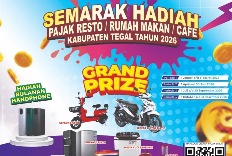 Jangan Lewatkan, Bayar Pajak Daerah Kabupaten Tegal Bisa Raih Hadiah dari Motor hingga Hp, Ini Caranya