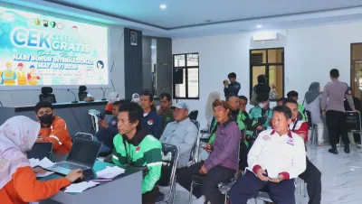 Polres Pekalongan Gelar Cek Kesehatan Gratis untuk Buruh dan Ojol di Momentum May Day 2026