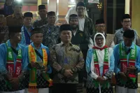 Jemaah Calon Haji Kloter 1, 2 dan 3  Kabupaten Tegal  Diberangkatkan ke Asrama Haji Donohudan