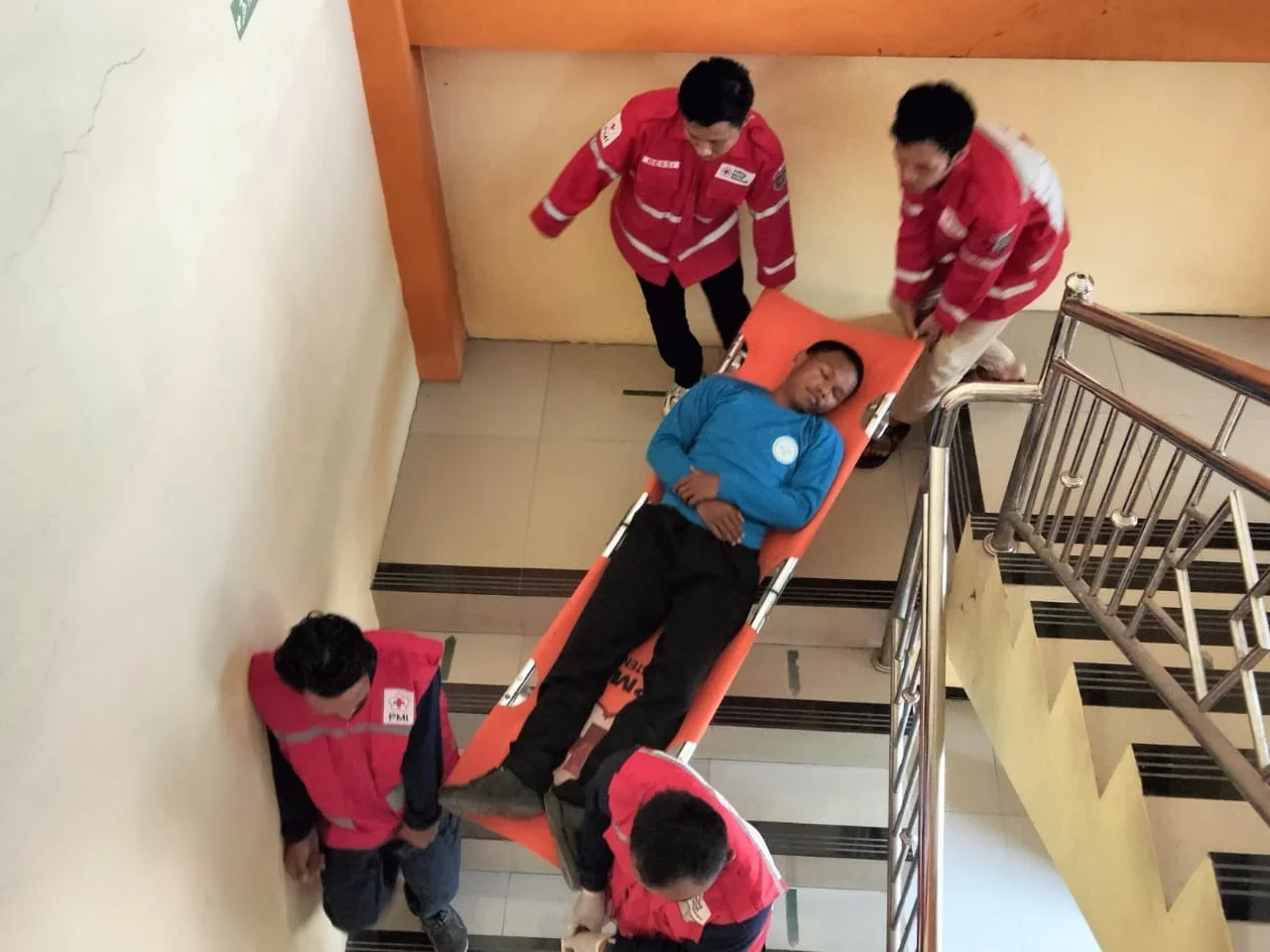 Simulasi Penanganan Gempa PMI Kabupaten Tegal