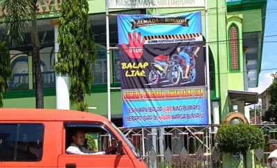 Pasang Baliho “Stop Balap Liar”, Warga Bumiayu Brebes Kirim Pesan Keras ke Pelaku Balap Liar