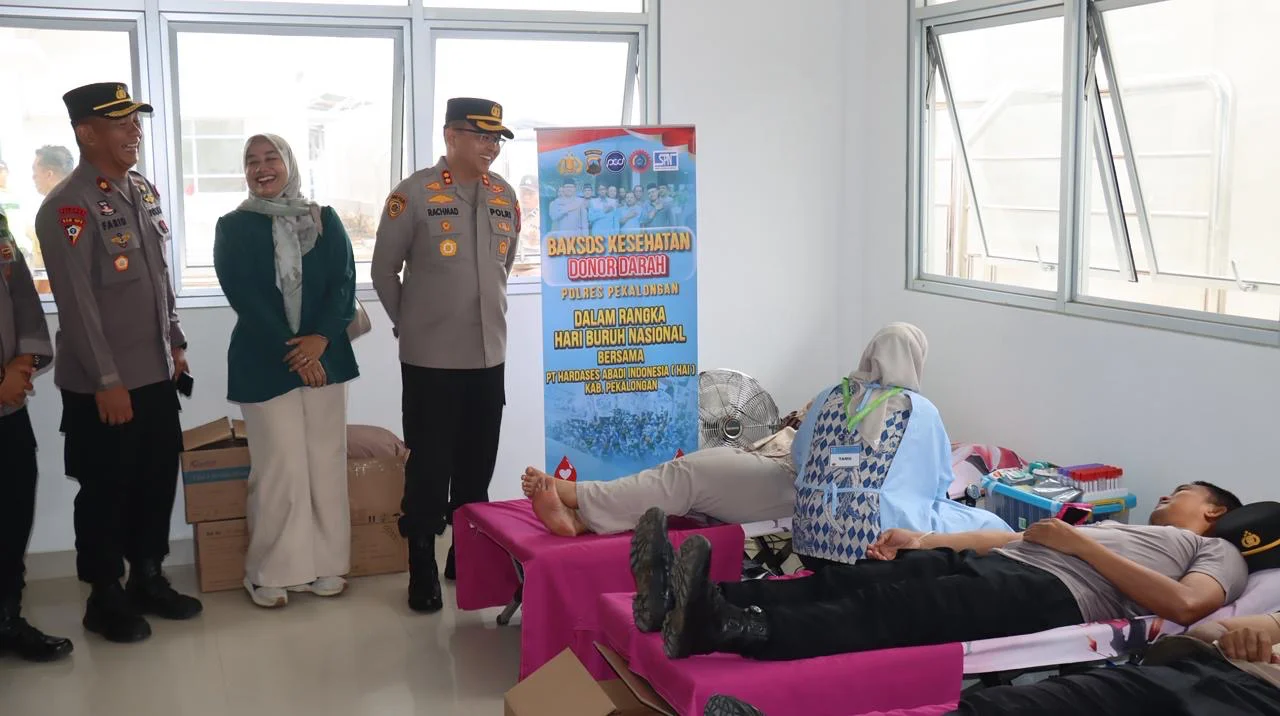 Sambut May Day, Karyawan PT. HAI dan Polres Pekalongan Bersatu dalam Aksi Donor Darah