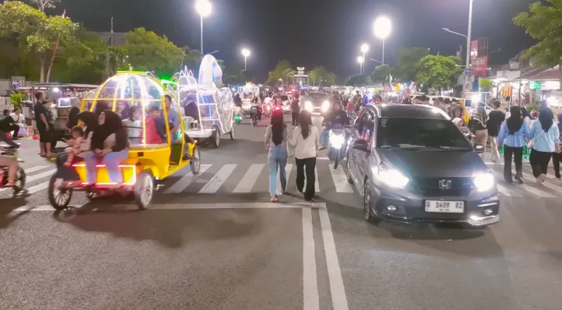 Car Free Night Kota Tegal Dipersingkat, Pedagang Tetap Minta Dihapus