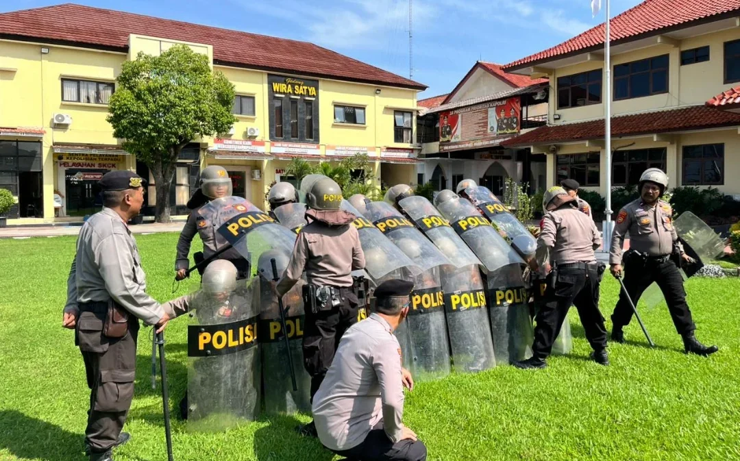 SOP Baru, Sat Samapta Polres Brebes Digembleng Pelatihan Pengendalian Massa