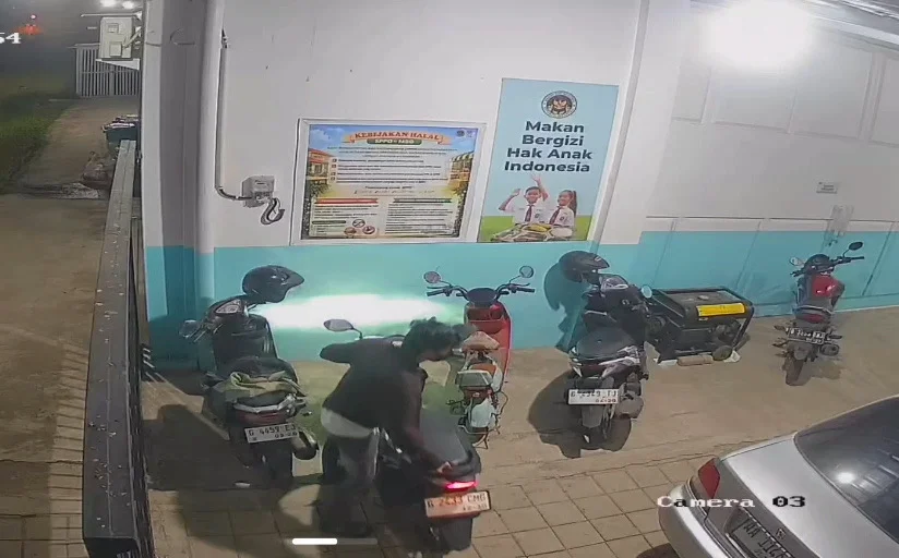 Motor Milik Relawan SPPG Adisana 2 Bumiayu Digasak Maling, Terekam CCTV