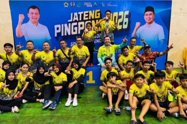 Kontingen PTMSI Brebes yang diterjunkan dalam Kejurprov Jateng 2026.