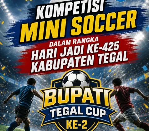 Menutup Rangkaian Hari Jadi ke-425 Kabupaten Tegal, PWI Gelar Turnamen Mini Soccer